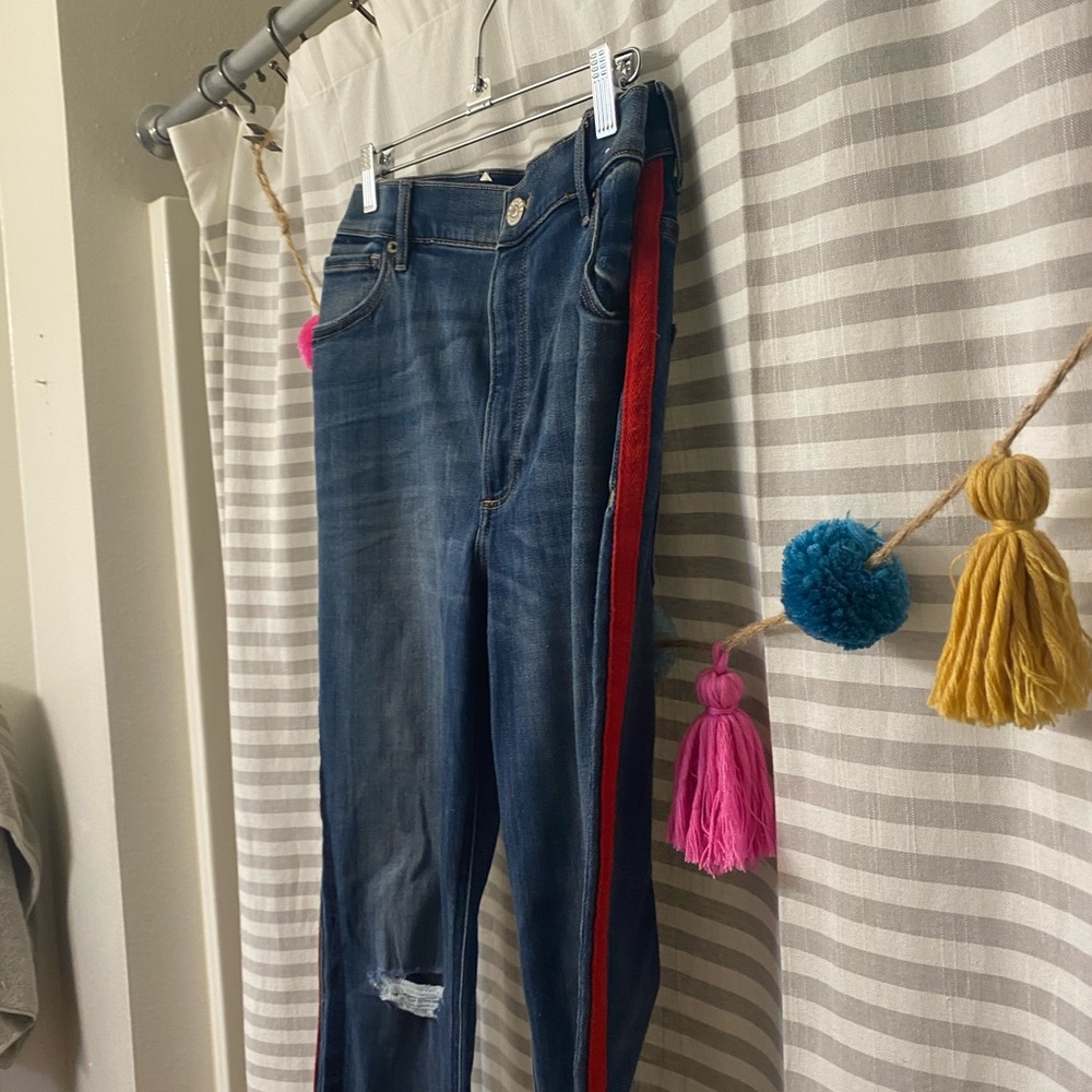 Express straight leg split hem jeans